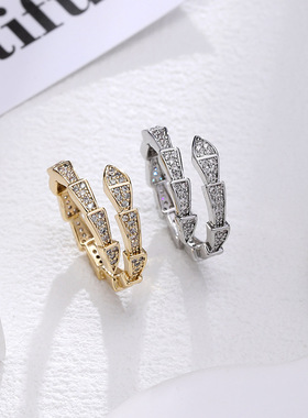 XKDDCT新款锆石超闪精致开口戒