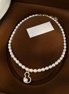 XKDDCT新款天然淡水珍珠项链女气