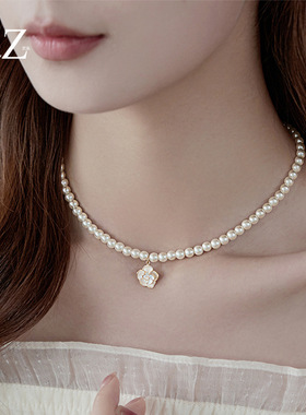 XKDDCT山茶花天然巴洛克珍珠项链