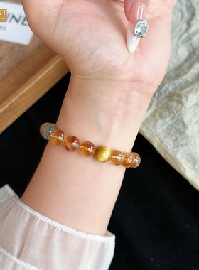 XKDDCT新款20水晶发晶手链女金