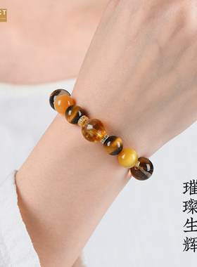 XKDDCT金霸大综合石仿塔晶手串金