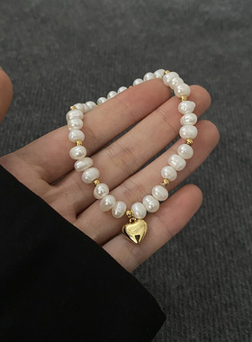 XKDDCT高级感不规则天然珍珠爱心