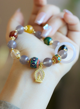 XKDDCT寺庙同款天然五路财神手链