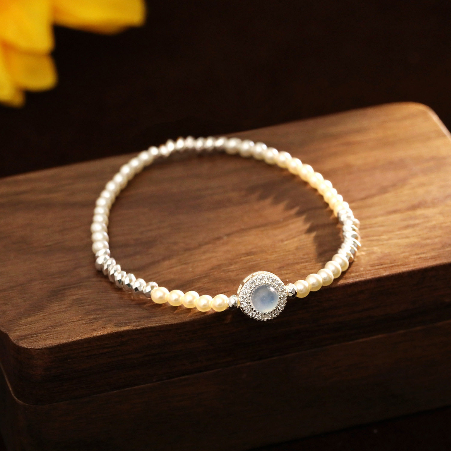 XKDDCT海蓝宝极细施家正圆珍珠手