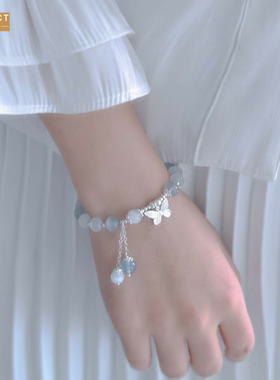 XKDDCT蝴蝶猫眼石手链女新中式流