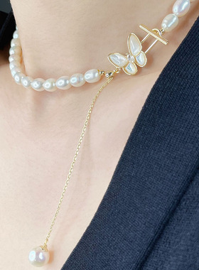 XKDDCT天然淡水珍珠项链简约法式