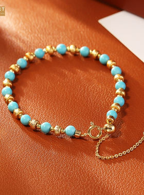 XKDDCT新中式石手链铜镀真金优雅