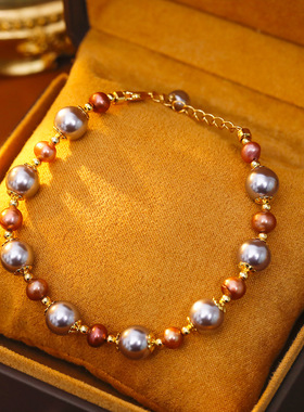 XKDDCT施家珍珠可调节手链法式时