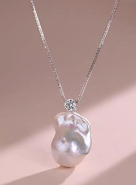 XKDDCT新款s925纯银天然淡水项链