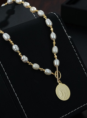 XKDDCT天然珍珠轻奢复古小众吊坠