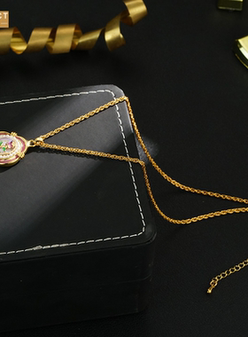 XKDDCT新中式轻奢珐琅釉花朵骨链