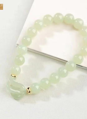 XKDDCT仿玉环环相扣新中式手链女