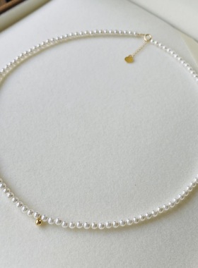 XKDDCT天然淡水珍珠项链网红款金