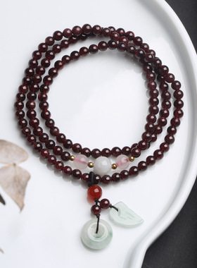 XKDDCT新款原创三圈石榴石手链