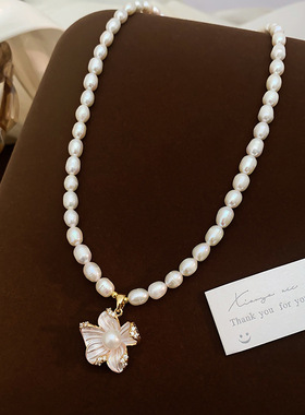 XKDDCT天然淡水无核珍珠项链女气