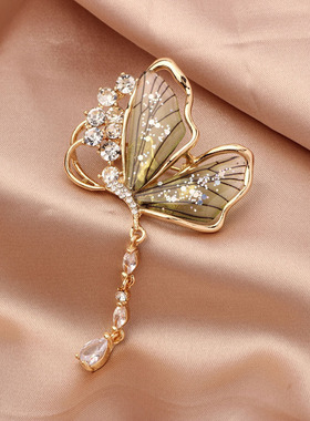 XKDDCT胸针开衫别针轻奢昆虫高级个性绿野仙踪胸花感防走光流苏原