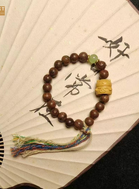 XKDDCT新中式国风鸡翅木流苏手链