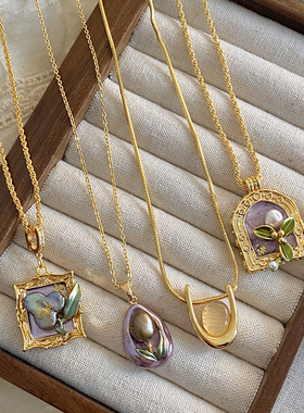 XKDDCT2025年爆款油画风项链女法