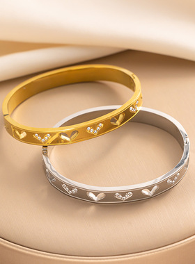 XKDDCT手镯女钛钢欧美不掉色不锈