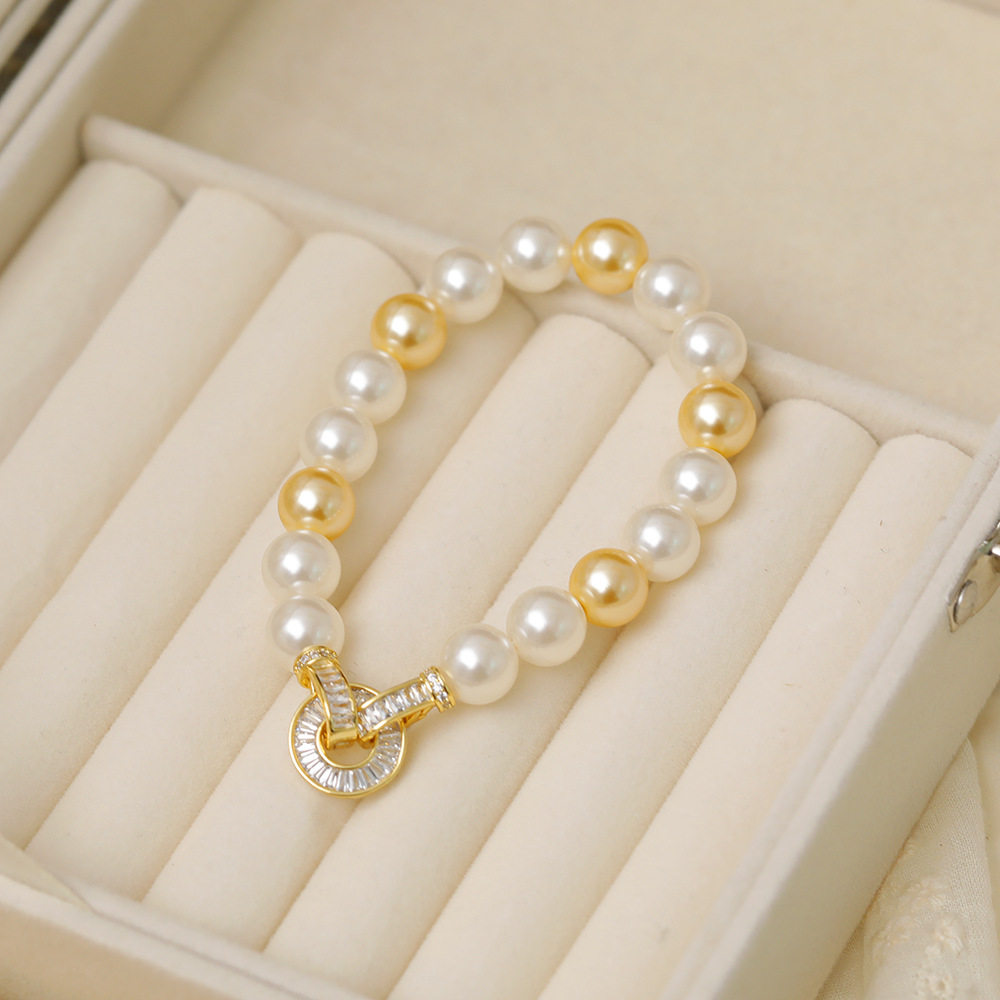 XKDDCT施家混色南洋金珠手链简约