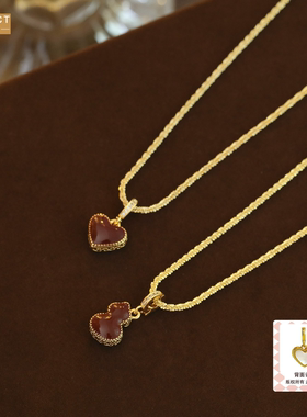 XKDDCT轻奢双面母贝滴油爱心吊坠
