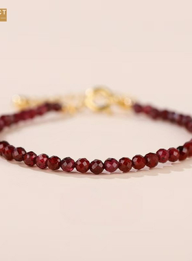 XKDDCT极细m水晶手链切面女款橄