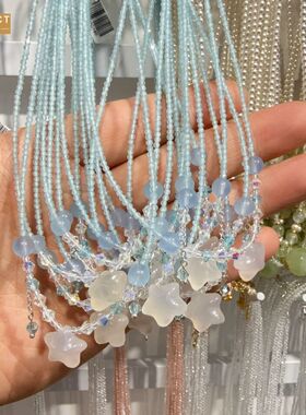 XKDDCT2026设计款水晶玉项链氛围