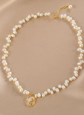 XKDDCT天然淡水项链巴洛克风格珍