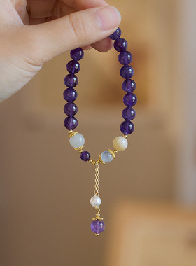 XKDDCT小众设计天然8MM紫水晶手