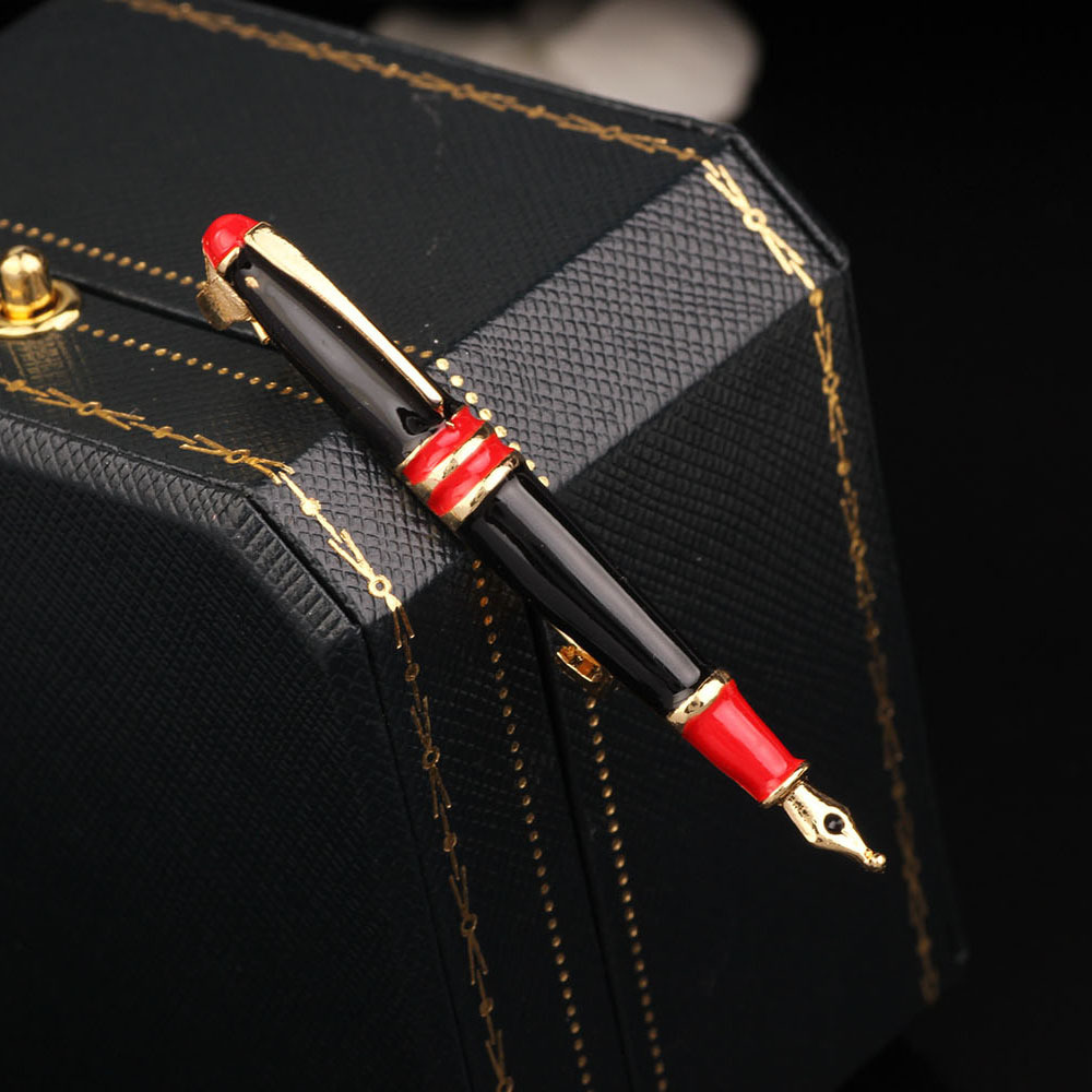 XKDDCT个性珐琅滴油钢笔胸针创意