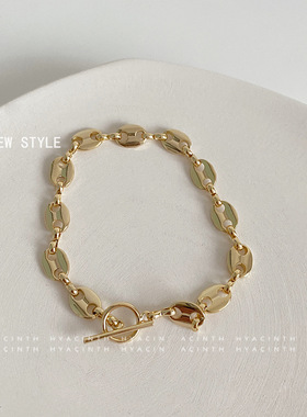 XKDDCT韩版极简网红潮人金属手链