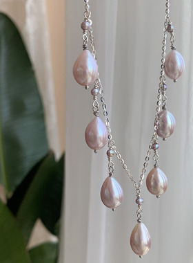 XKDDCT天然淡水珍珠水滴女式项链