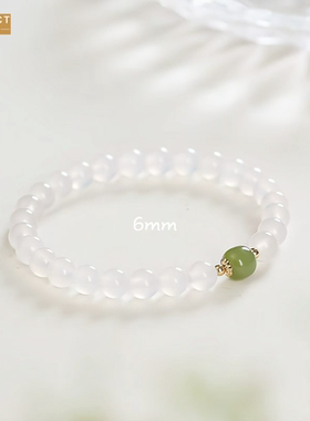 XKDDCT新款白玉仿玉手链女新中