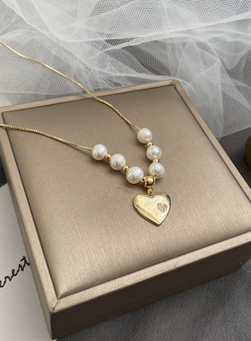 XKDDCT新款淡水项链铜镀真金桃