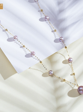 XKDDCT新款淡水珍珠项链满天星