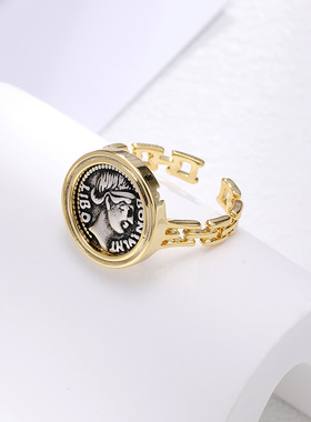 XKDDCT新款法式人头古硬币复古开