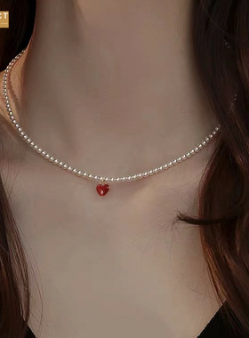 XKDDCTm强光正圆施家仿珍珠项链