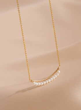 XKDDCT天然淡水项链微笑款简约1