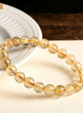 XKDDCT新款9mm金发晶手链串珠女