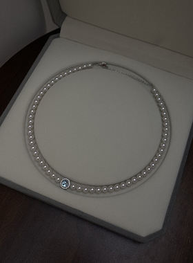 XKDDCT新款海蓝宝纯银强光正圆施