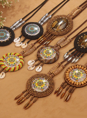 XKDDCT热销复古民族风米珠长款项