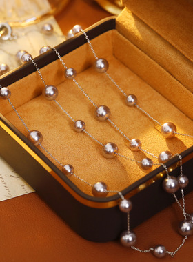 XKDDCT满天星珍珠项链女轻奢小众