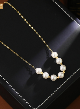 XKDDCT简约珍珠隔珠项链女2026爆