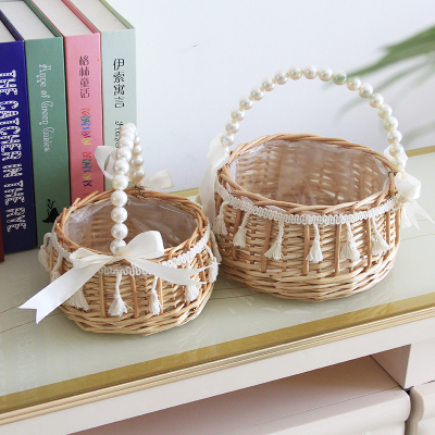 公主篮手提篮子小巧轻便花篮收纳