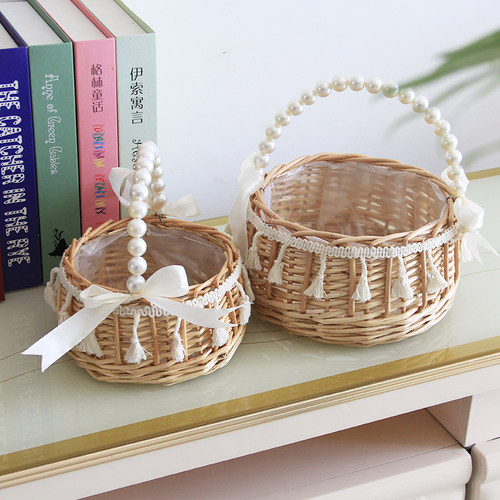 公主篮手提篮子小巧轻便花篮收纳