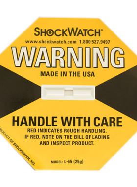 SHOCKWATCH美国原装进口运输物流防碰撞警示监控震动标签