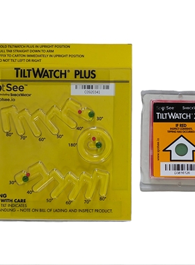 TILTWATCH XTR防倾斜标签木箱运输向上指示变色塑料不干胶警示贴