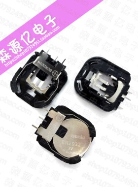 原装 松下 BCR20V4 进口纽扣电池座BR2032电池座立式 CR2032直插