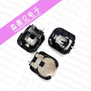 原装 松下 BCR20V4 进口纽扣电池座BR2032电池座立式 CR2032直插