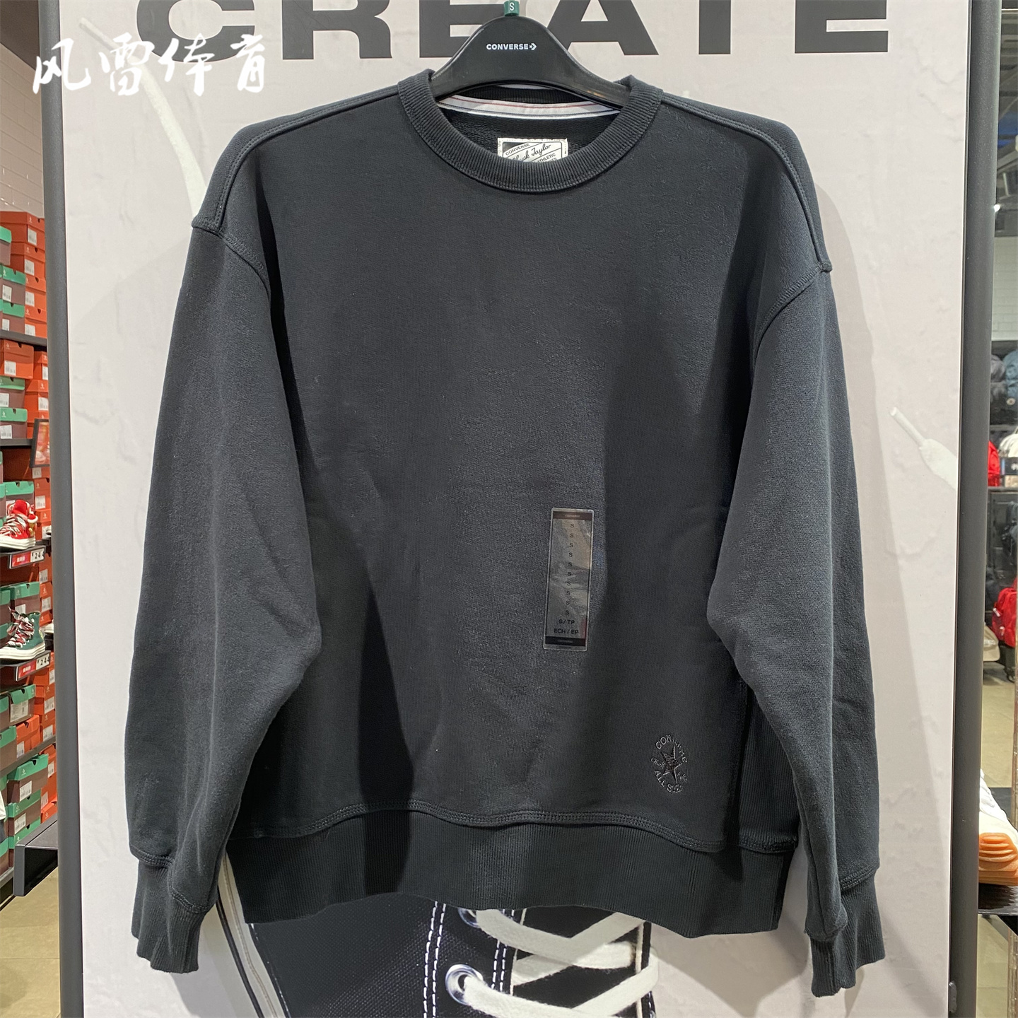 10025916金标刺绣圆领加厚卫衣